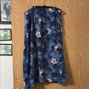 Handmade Floral Blue Skirt